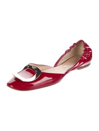 Roger Vivier Patent Leather D'Orsay Flats