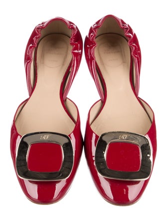 Roger Vivier Patent Leather D'Orsay Flats