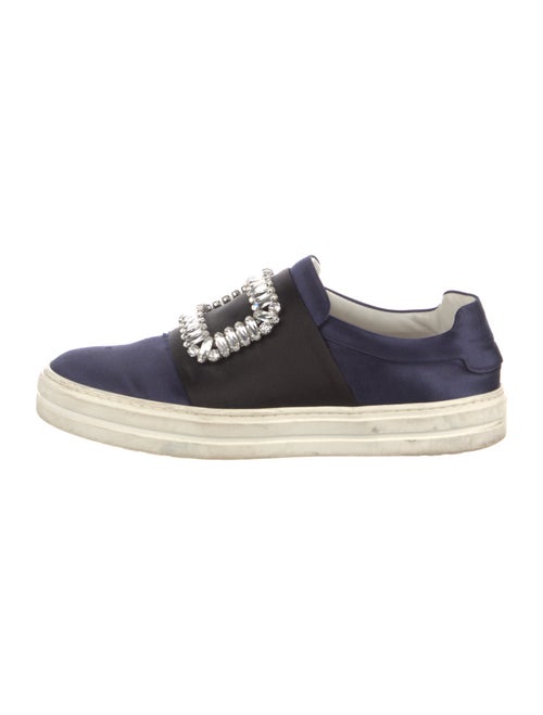 Roger Vivier Satin Crystal Embellishments Sneakers