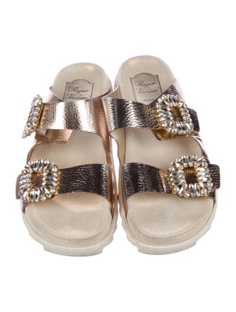 Roger Vivier Leather Slides