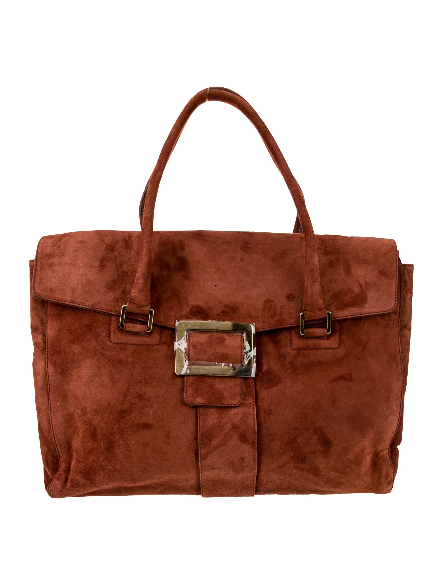 Roger Vivier Suede Top Handle Bag