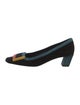 Roger Vivier Suede Colorblock Pattern Pumps
