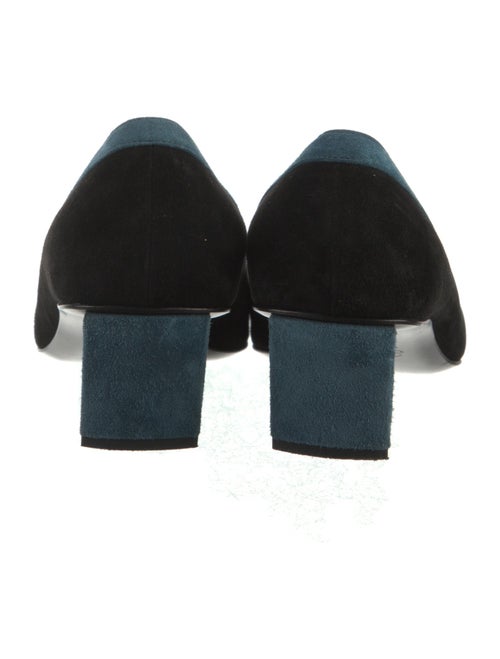 Roger Vivier Suede Colorblock Pattern Pumps