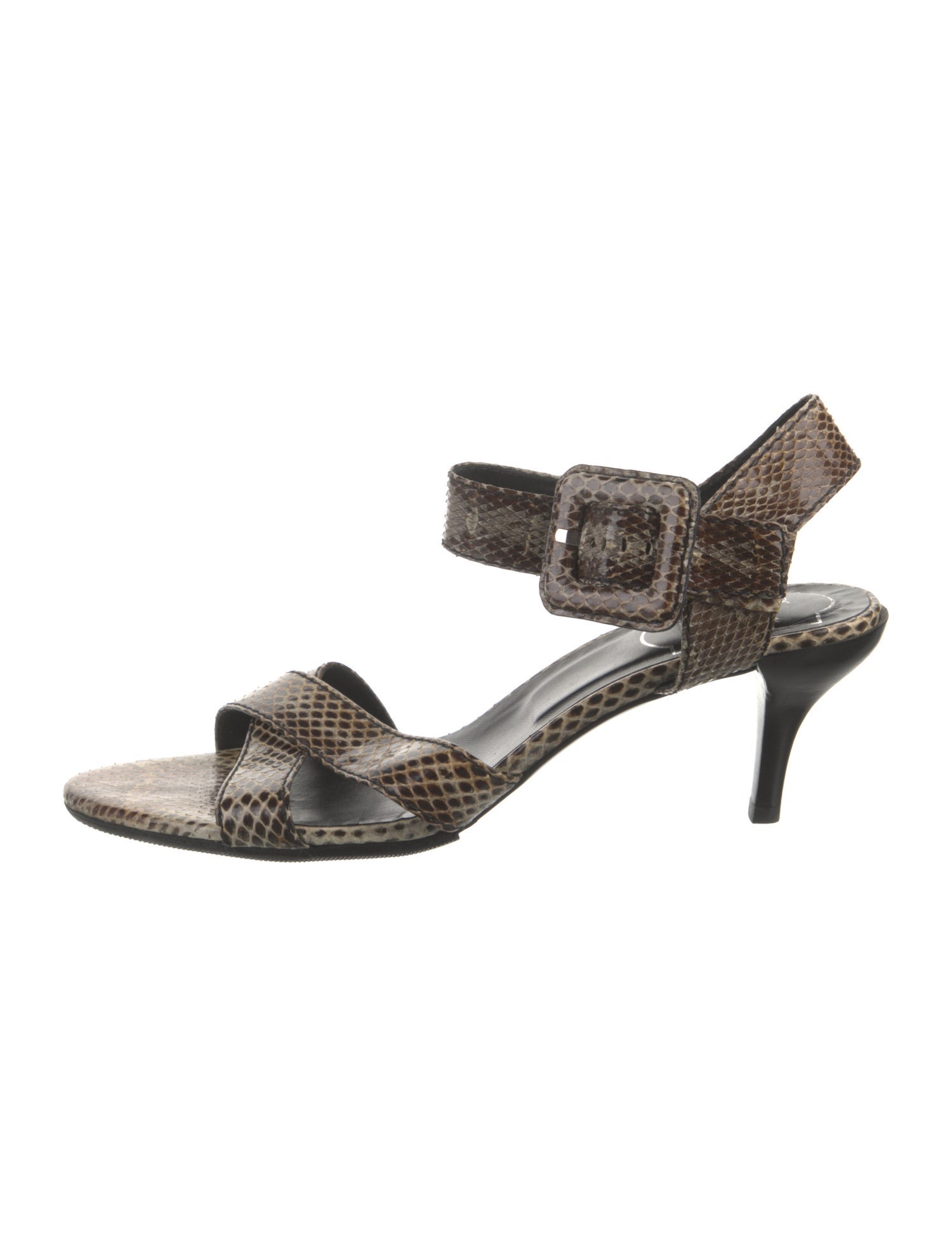 Roger Vivier Python Animal Print Sandals