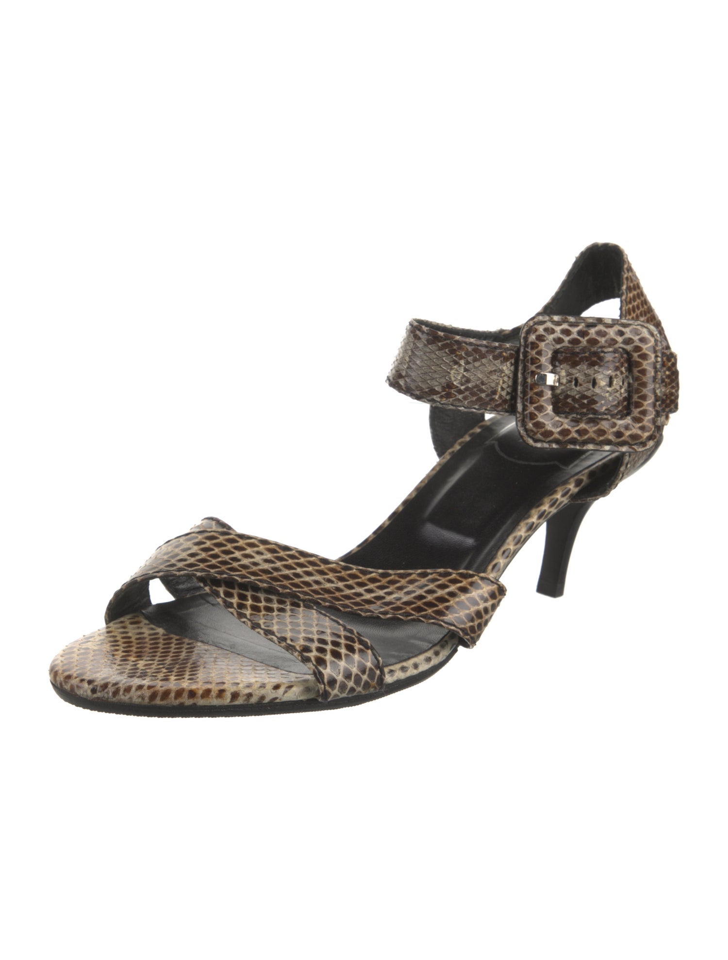 Roger Vivier Python Animal Print Sandals