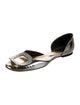 Roger Vivier Patent Leather Crystal Embellishments D'Orsay Flats