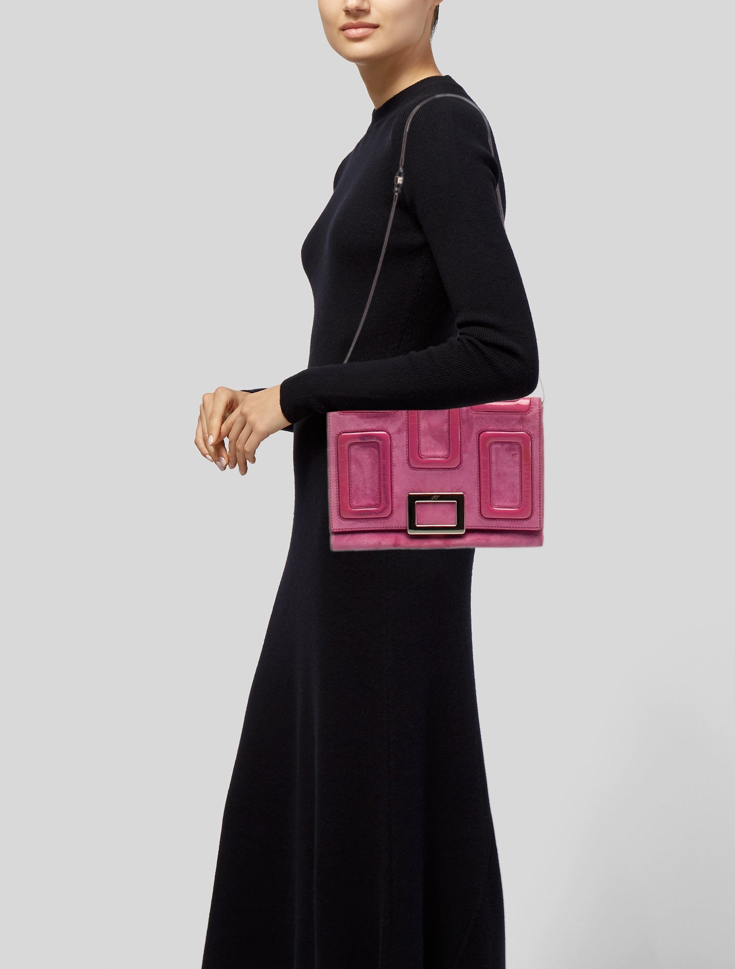 Roger Vivier Suede Clutch