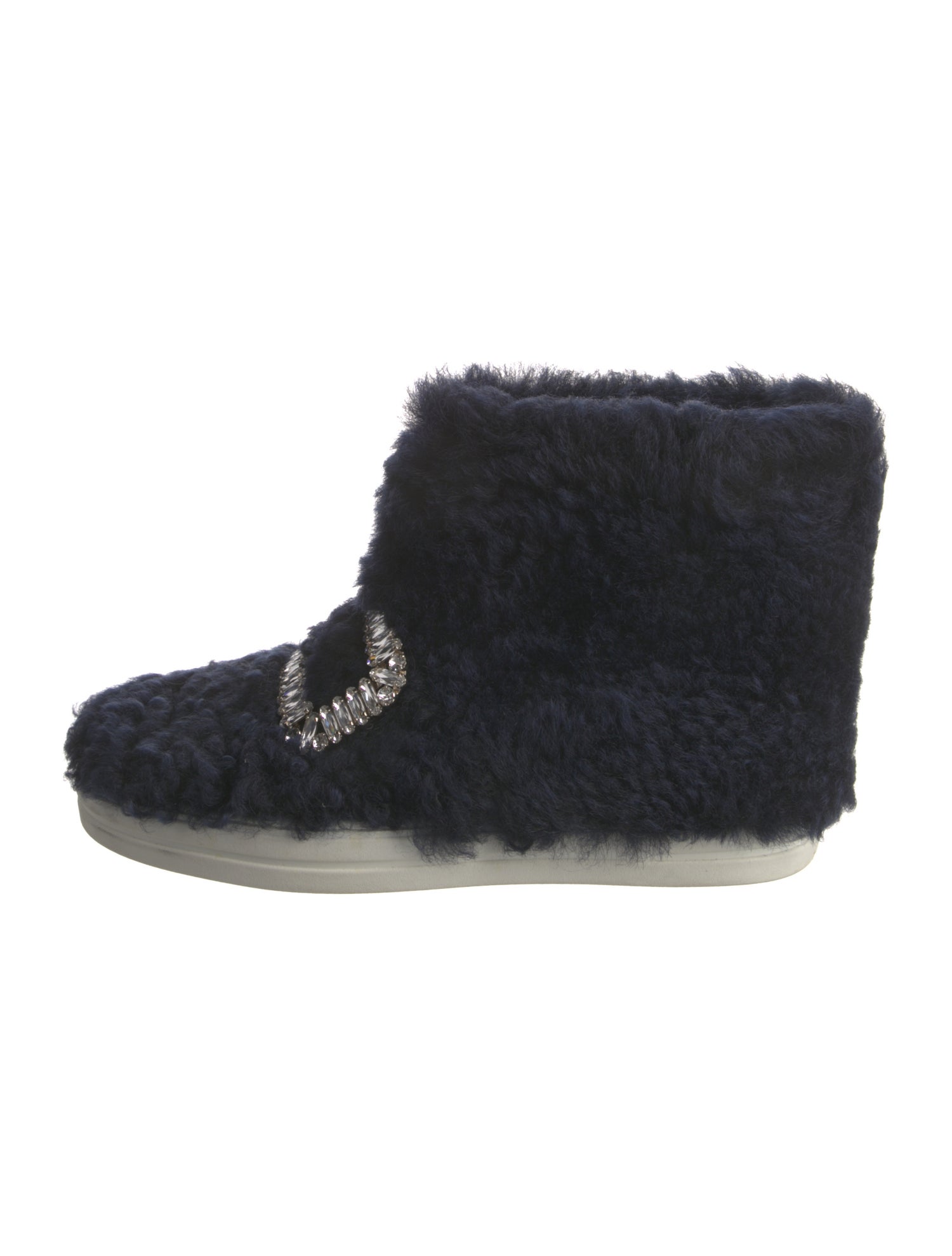 Roger Vivier Shearling Colorblock Pattern Boots