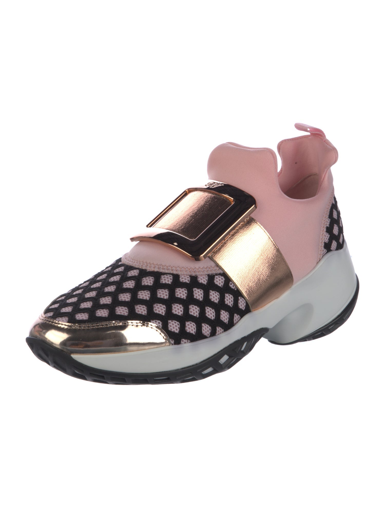 Roger Vivier Patterned Mesh Accents Sneakers