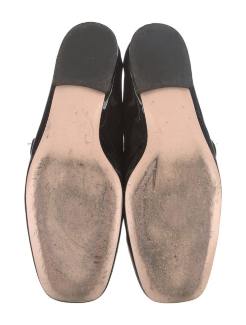 Roger Vivier Patent Leather Crystal Embellishments Mary Jane Flats