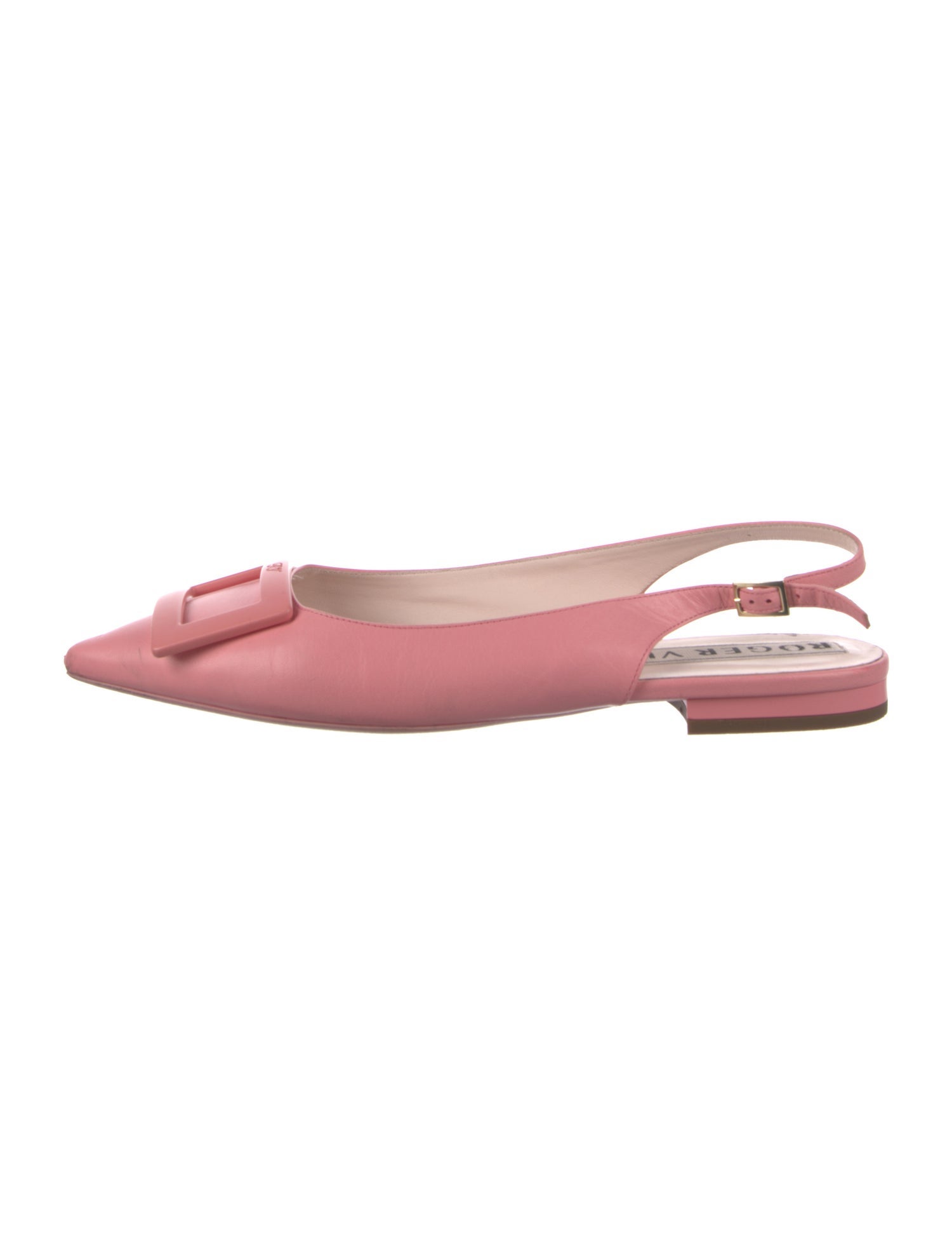Roger Vivier Leather Slingback Flats