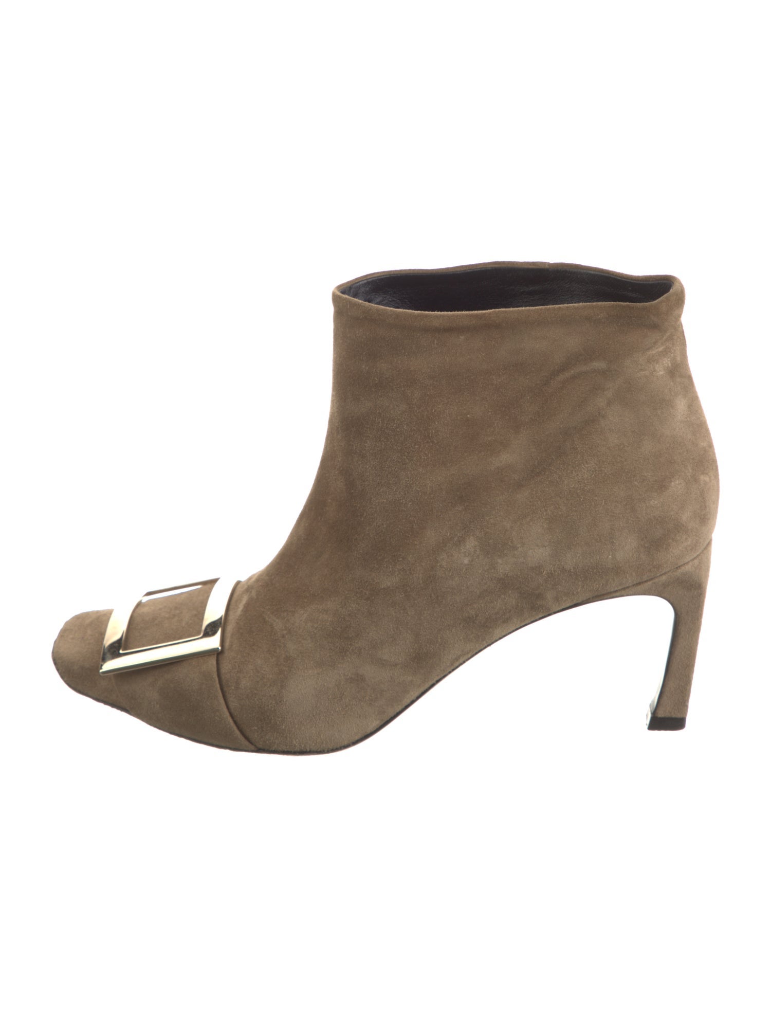 Roger Vivier Suede Animal Print Boots