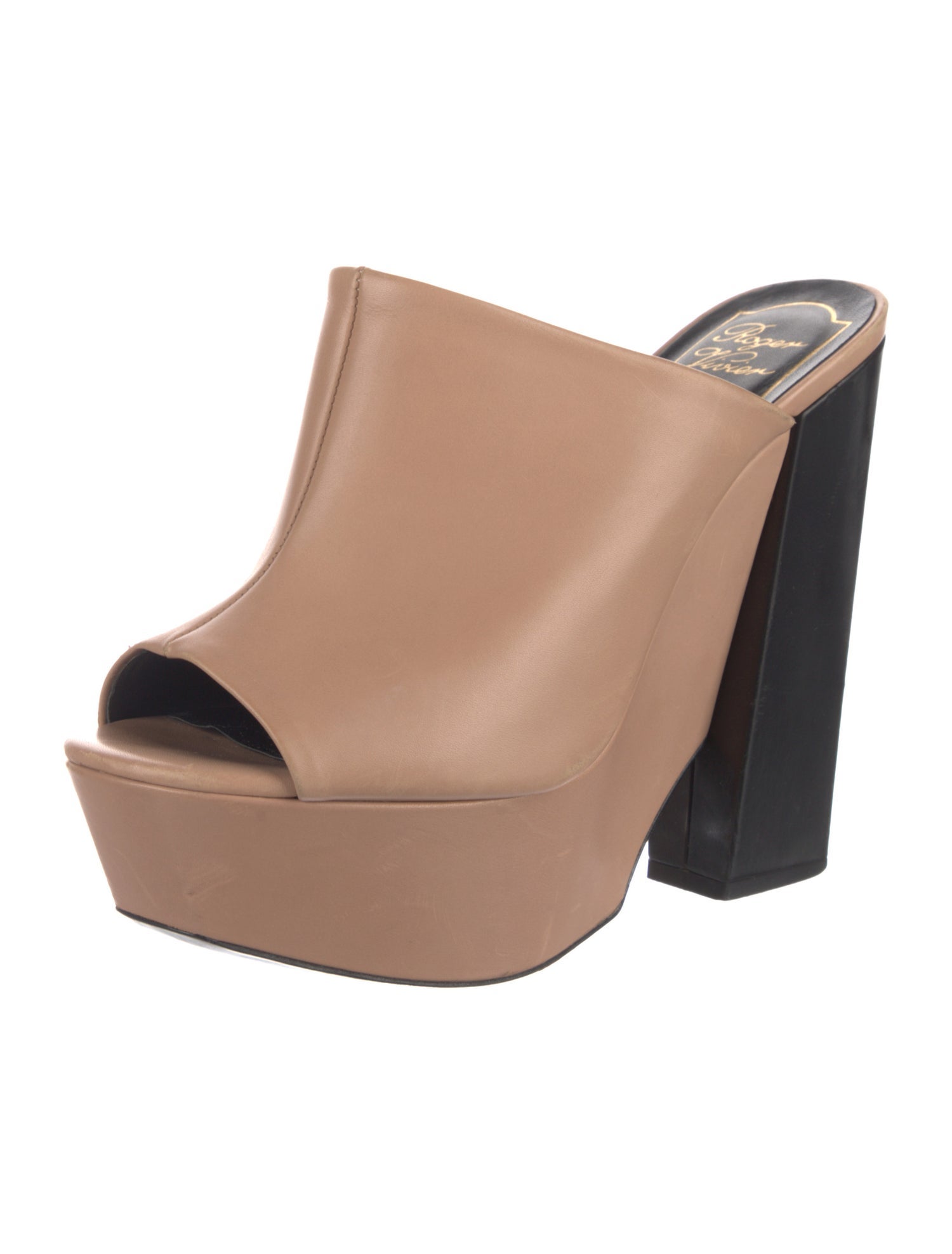 Roger Vivier Leather Mules