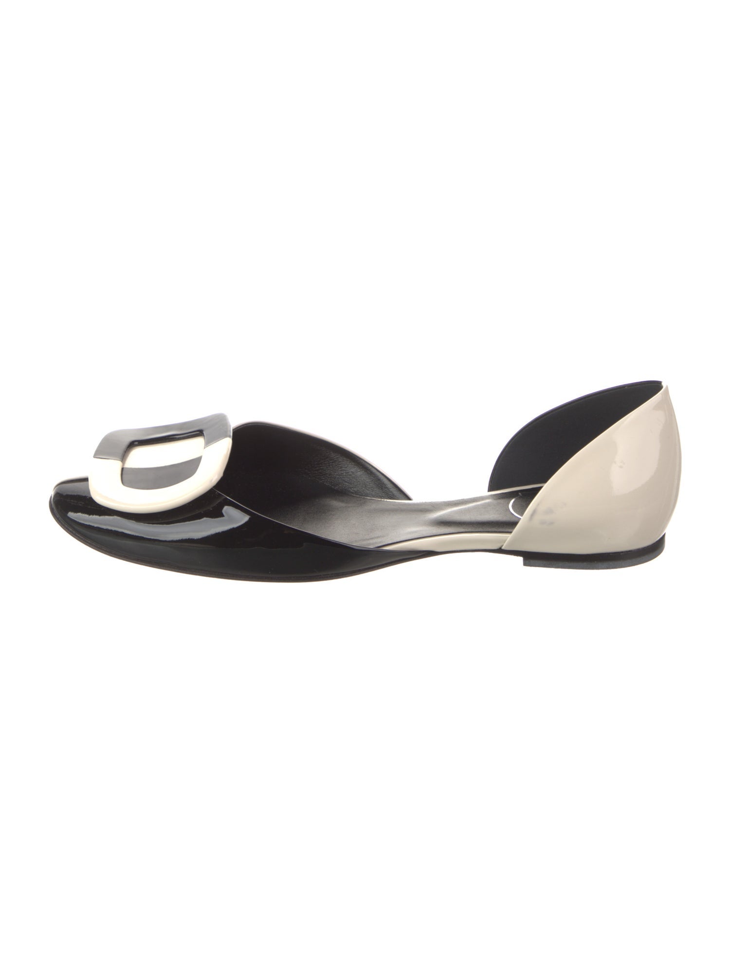 Roger Vivier Patent Leather D'Orsay Flats