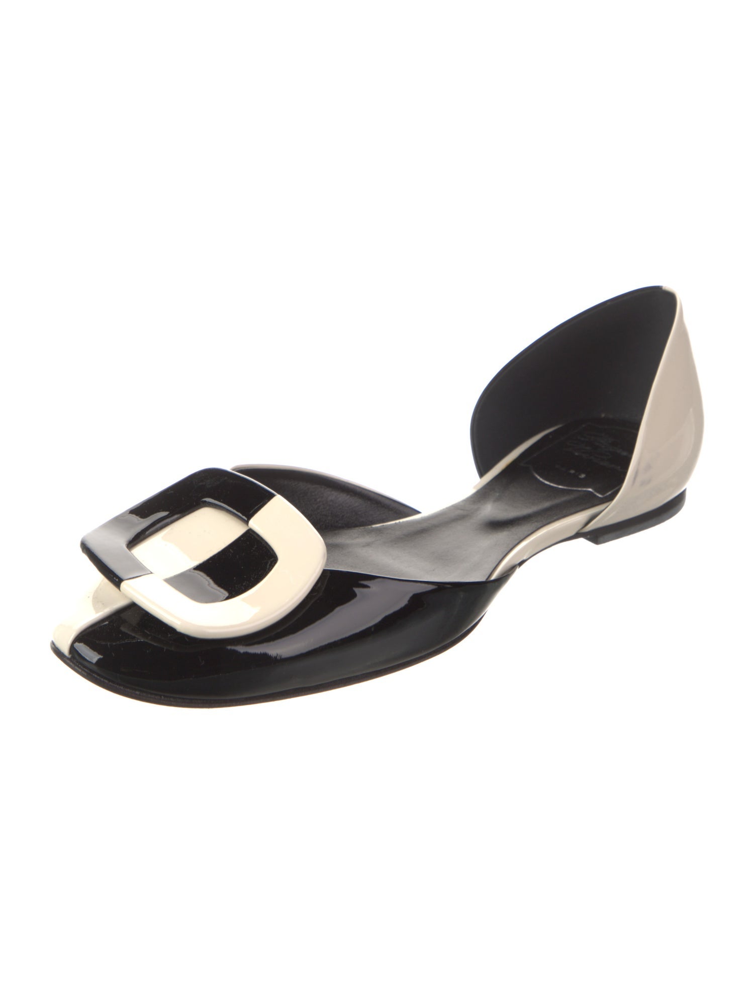 Roger Vivier Patent Leather D'Orsay Flats