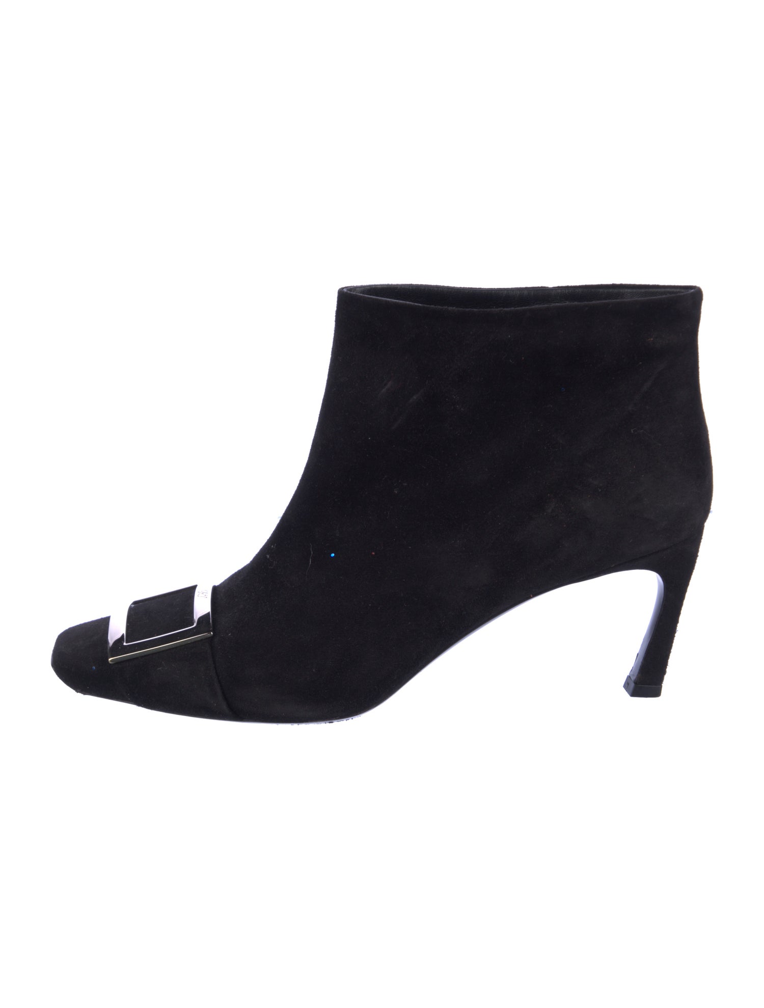 Roger Vivier Suede Animal Print Boots