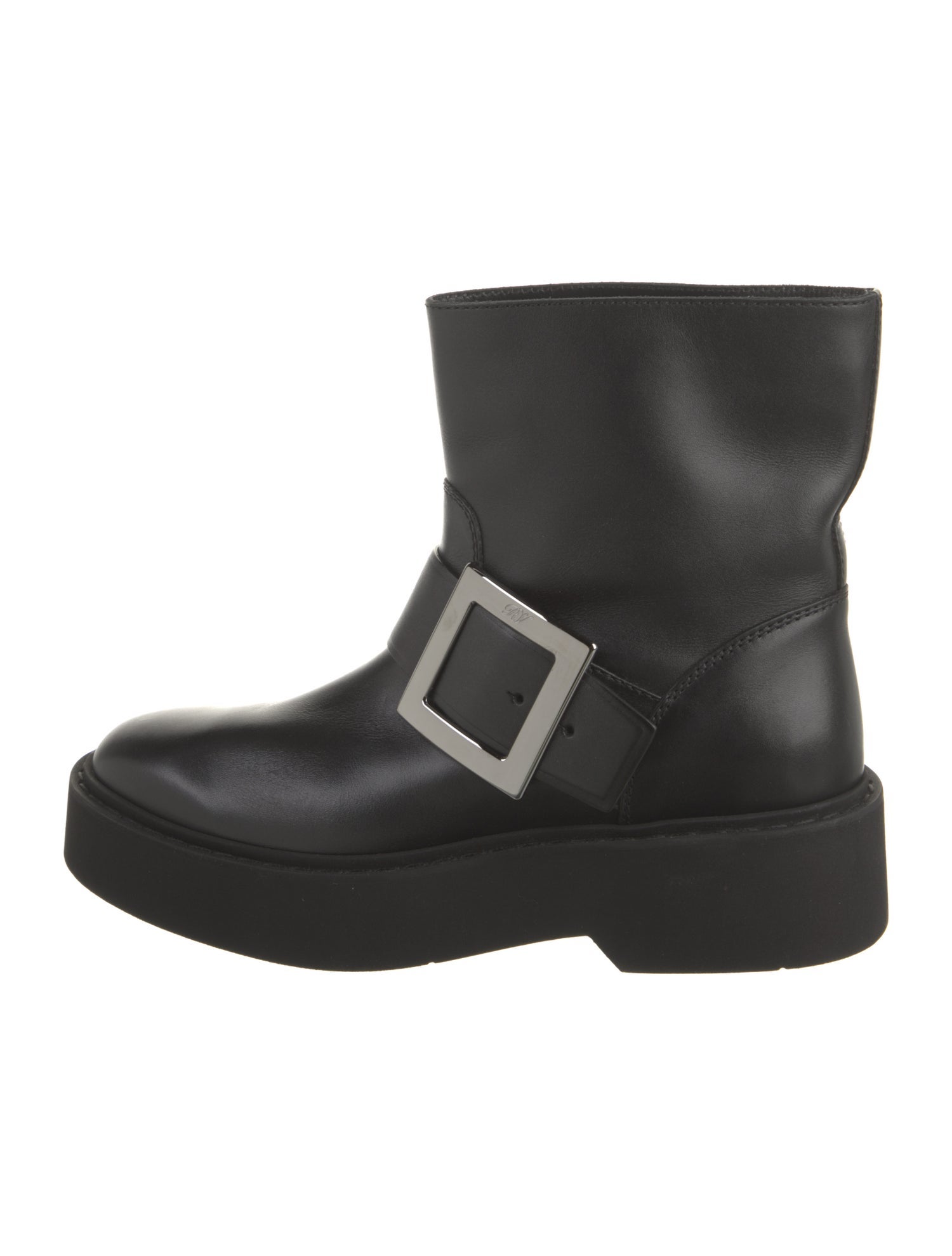 Roger Vivier Leather Moto Boots