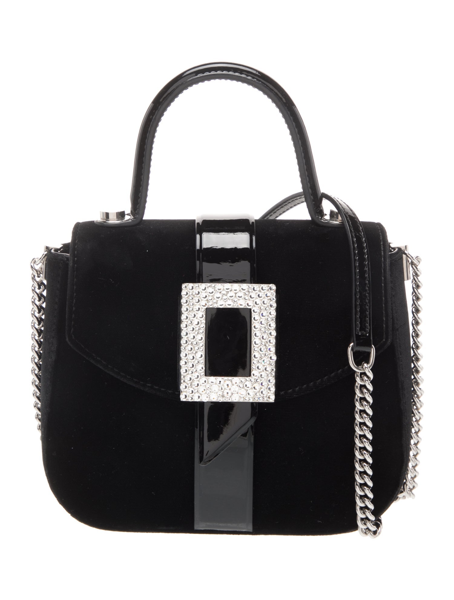 Roger Vivier Velvet Top Handle Bag