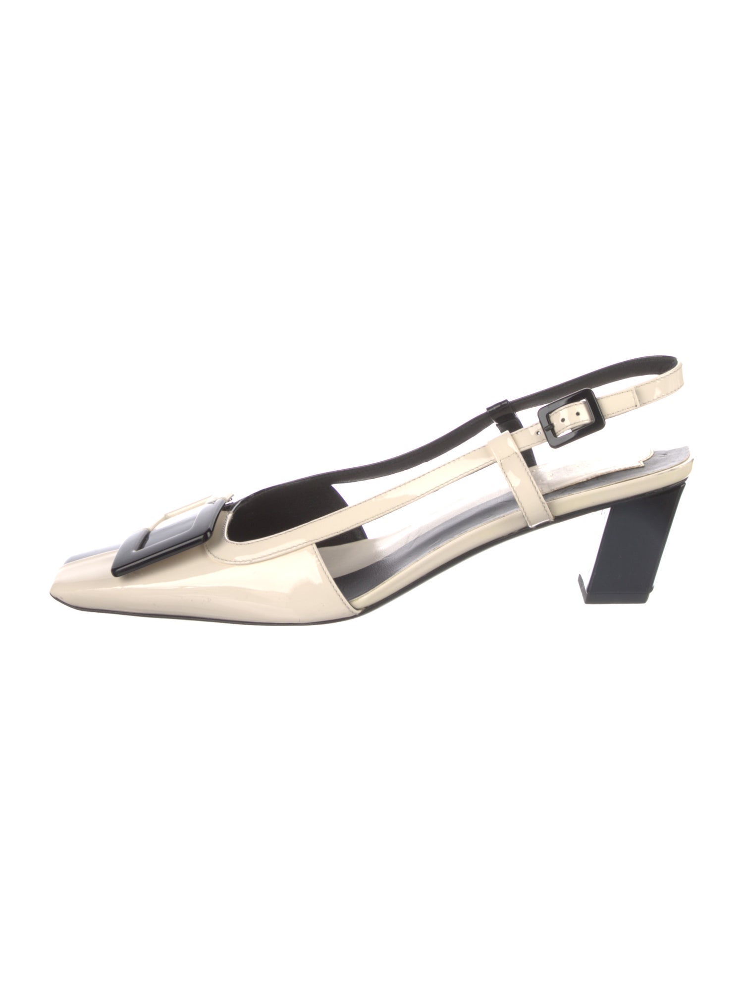Roger Vivier Patent Leather Slingback Flats