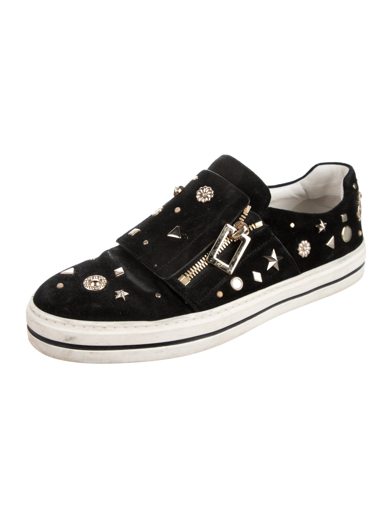 Roger Vivier Velvet Studded Accents Oxfords