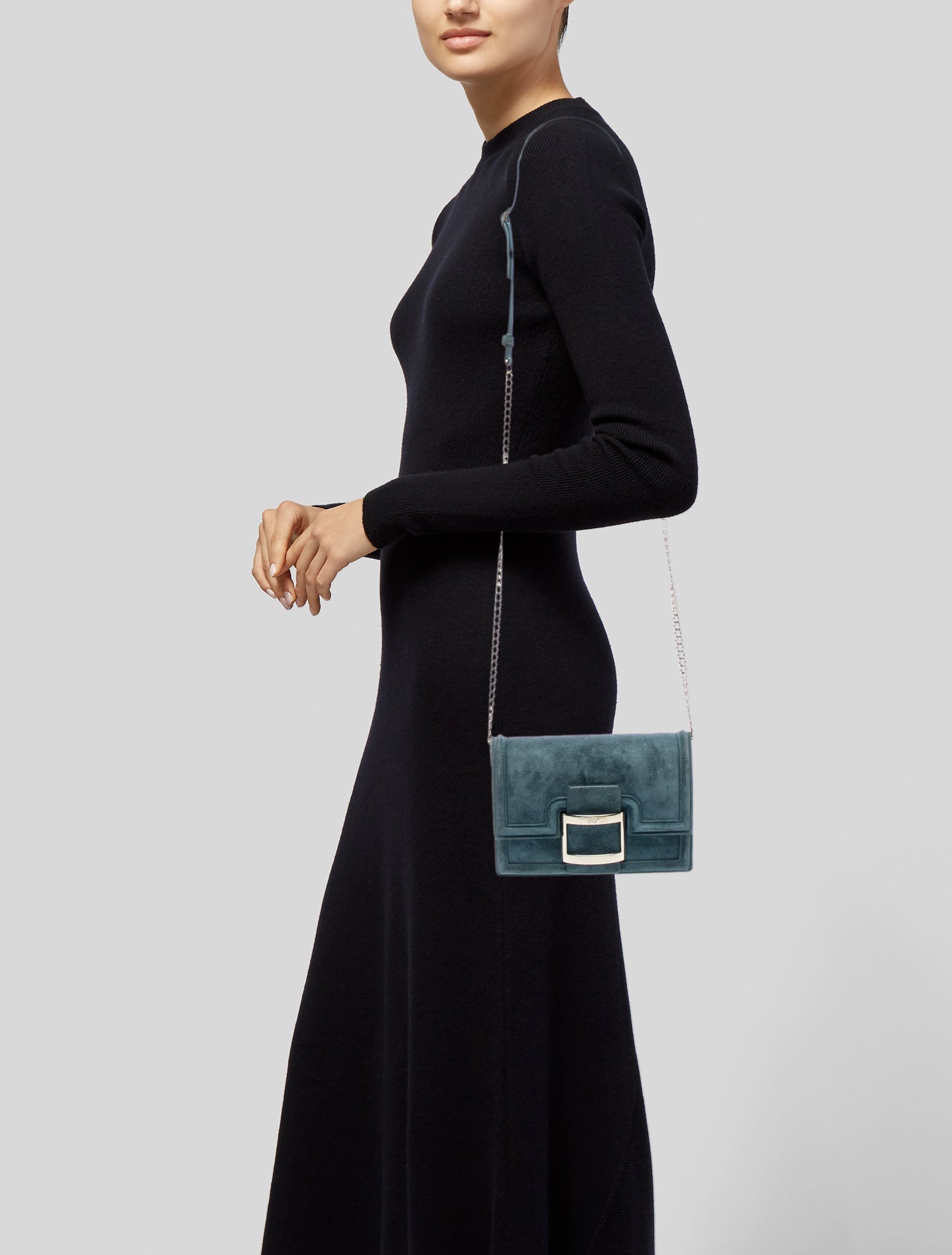 Roger Vivier Suede Clutch