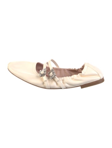 Pre-owned Roger Vivier Leather Mules In Gold