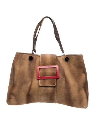 Pre-owned Roger Vivier Leather Bucket Bag In Brown