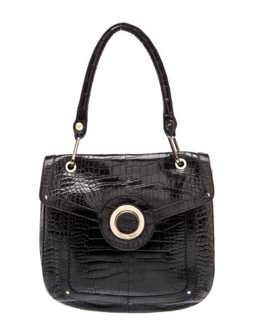 Pre-owned Roger Vivier Leather Shoulder Bag In Black