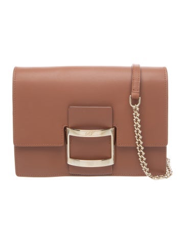 Pre-owned Roger Vivier Leather Clutch In Brown