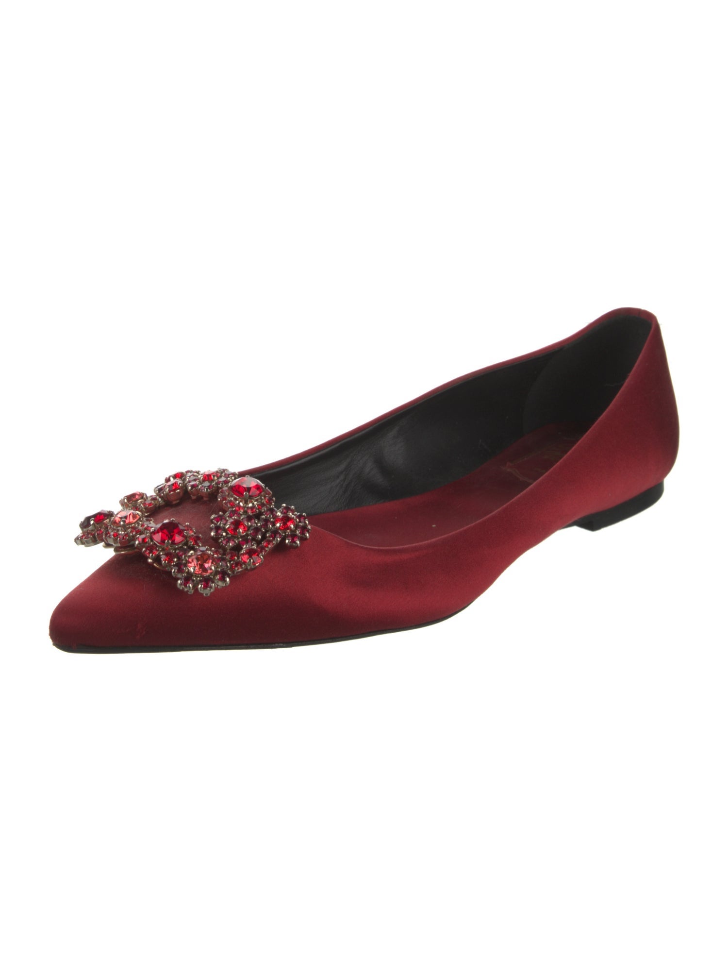 Roger Vivier Satin Flats