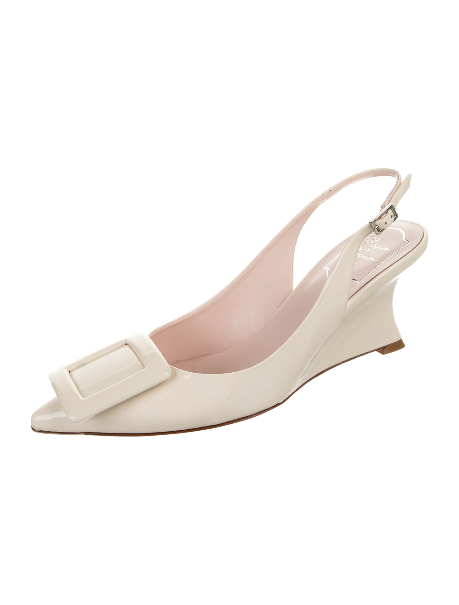 Roger Vivier Patent Leather Slingback Pumps