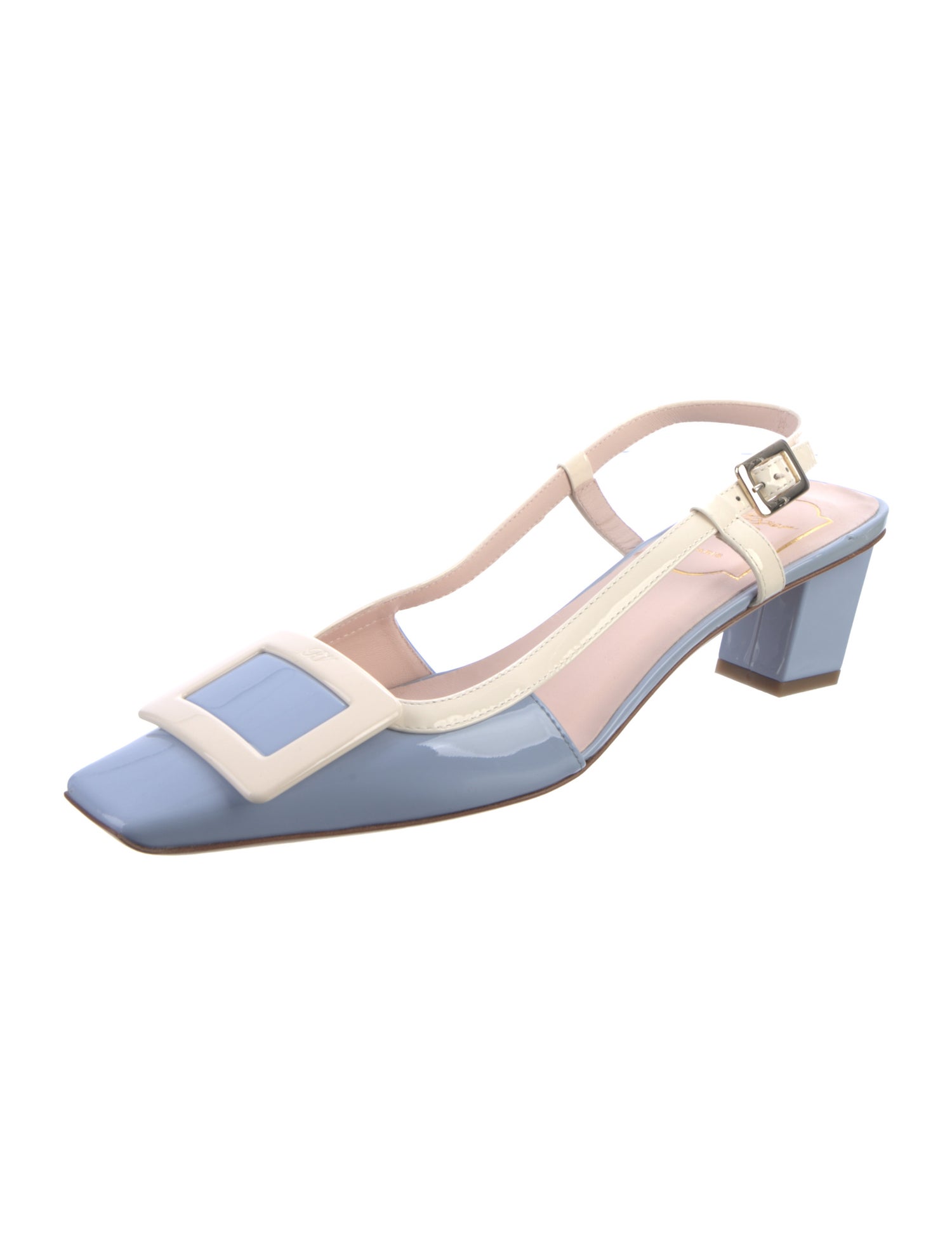 Roger Vivier Patent Leather Slingback Pumps