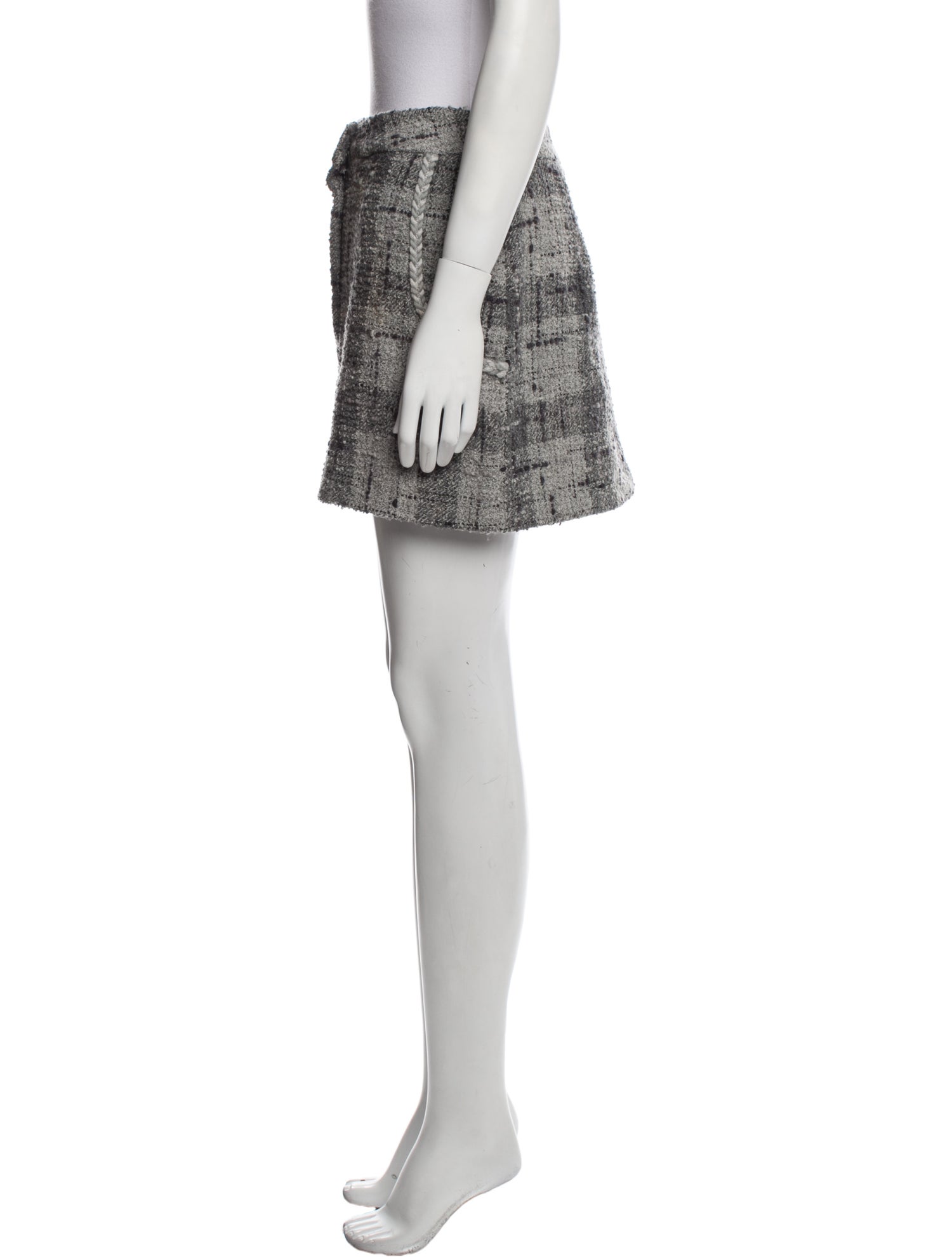 Rowen Rose Tweed Pattern Mini Skirt
