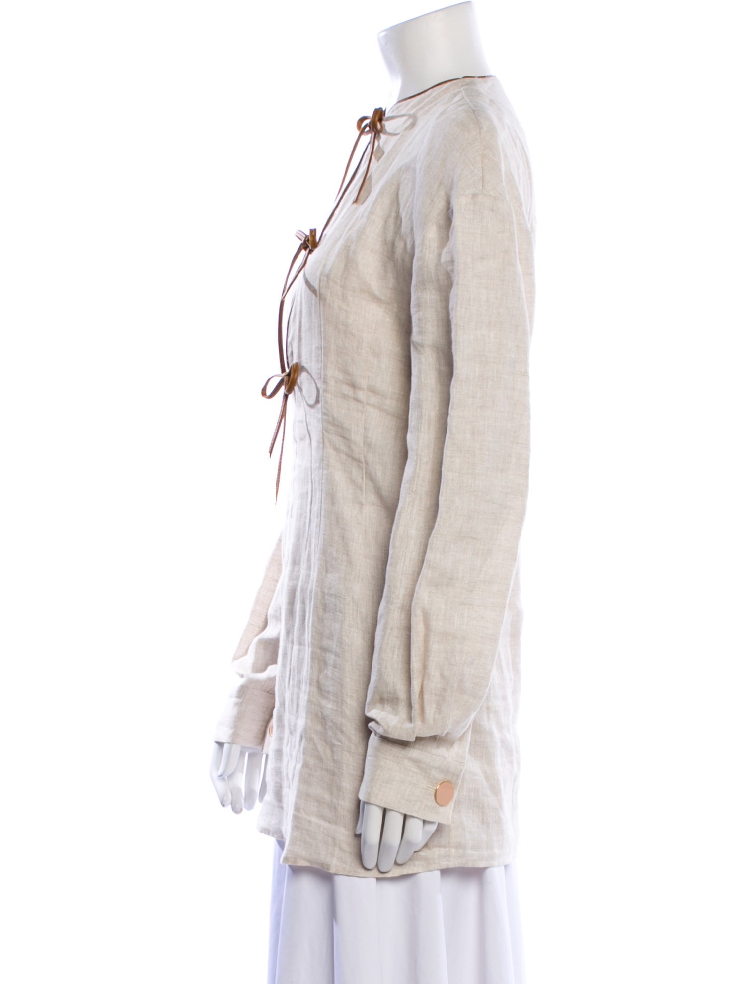 Rowen Rose Linen Tie Neck Tunic