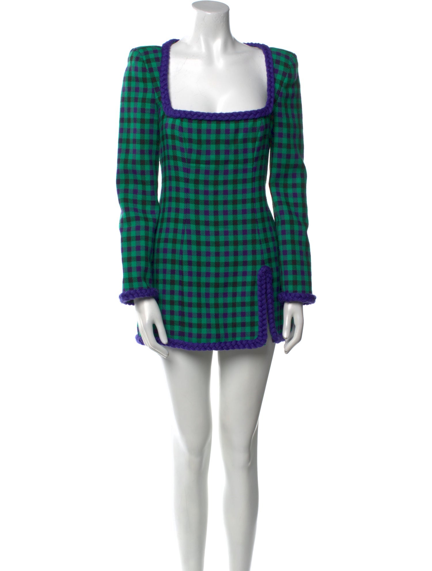 Rowen Rose Plaid Print Mini Dress