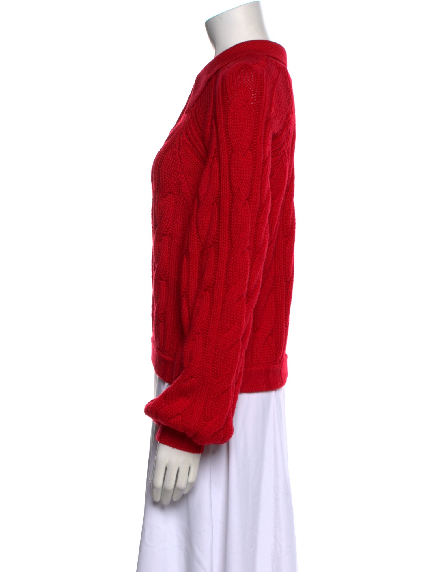 Rowen Rose Virgin Wool Crew Neck Sweater