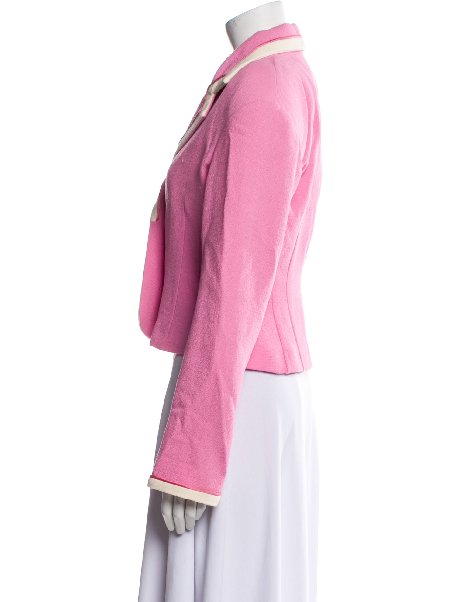 Rowen Rose Virgin Wool Colorblock Pattern Evening Jacket w/ Tags