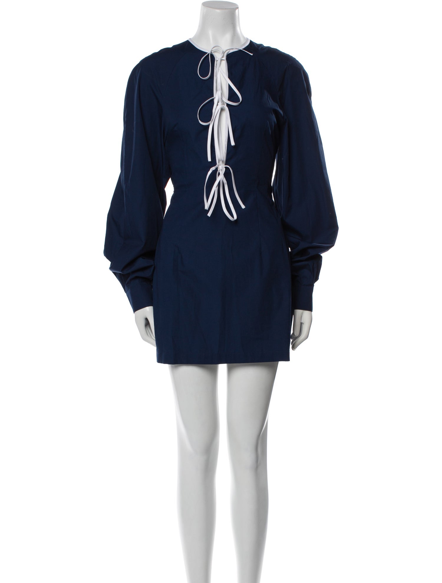 Rowen Rose Tie Neck Mini Dress