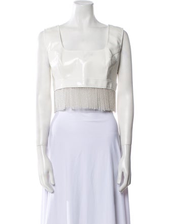 Rowen Rose Square Neckline Sleeveless Crop Top