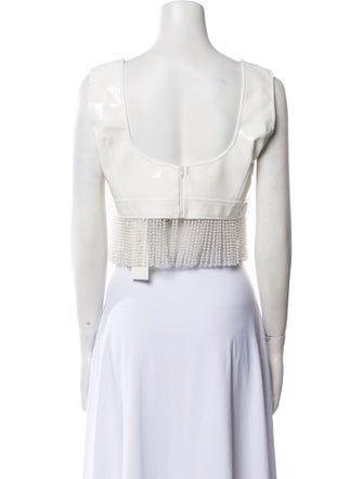 Rowen Rose Square Neckline Sleeveless Crop Top