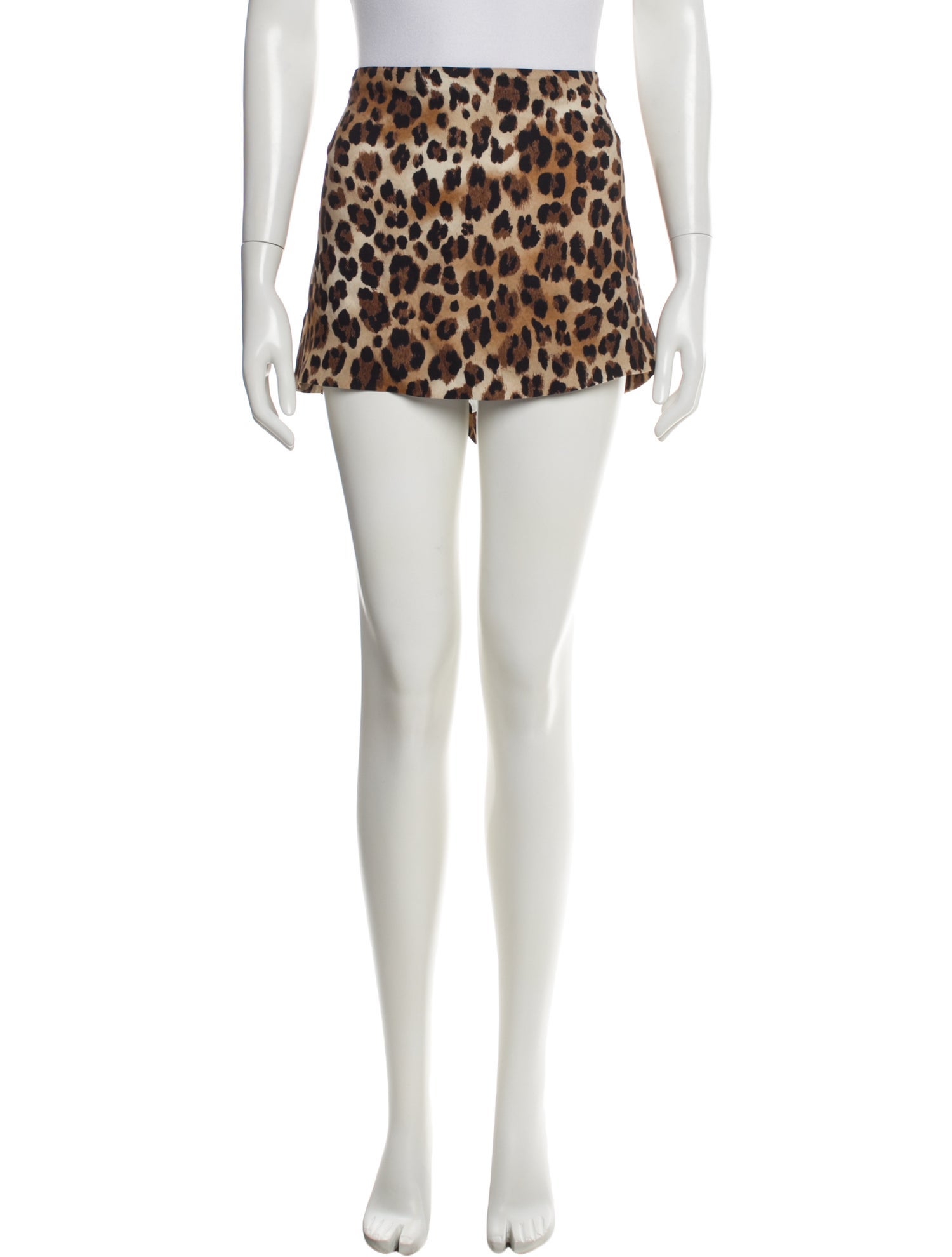 Rowen Rose Animal Print Mini Skirt