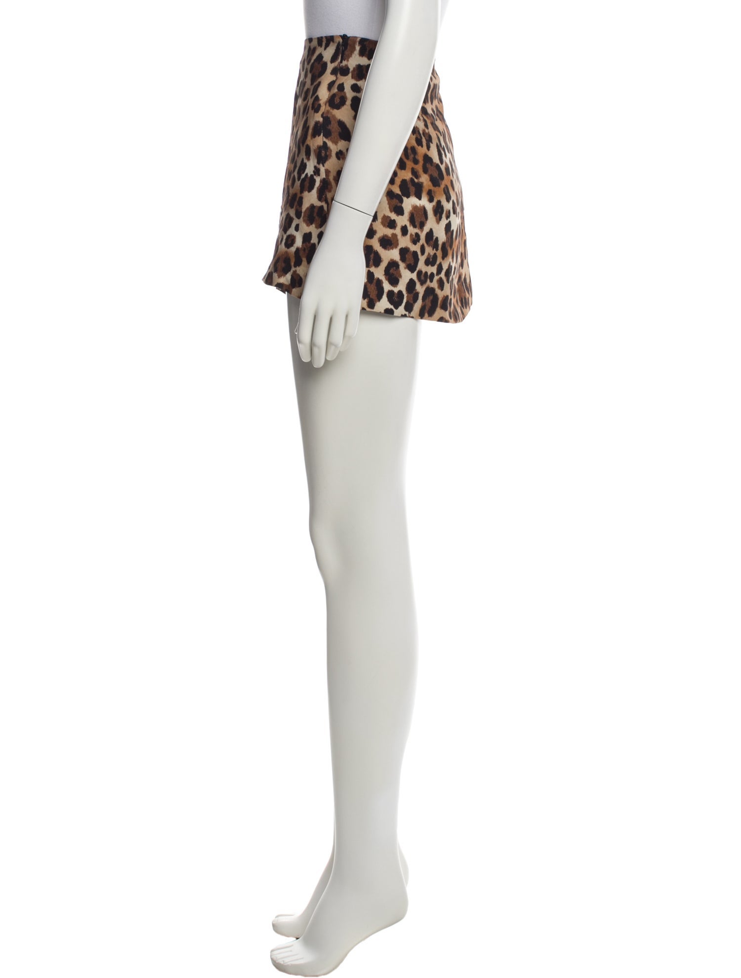 Rowen Rose Animal Print Mini Skirt