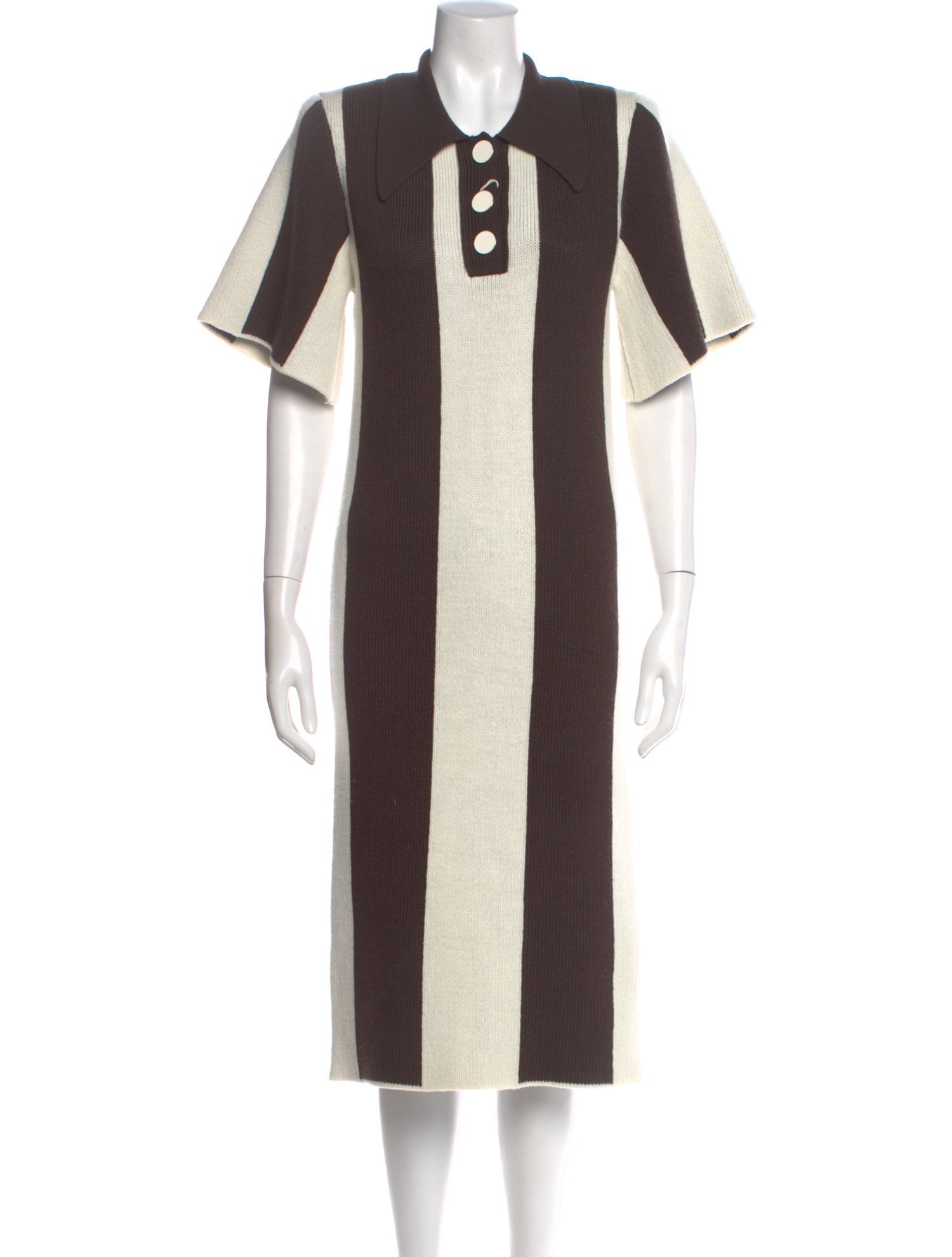 Rowen Rose Wool Midi Length Dress