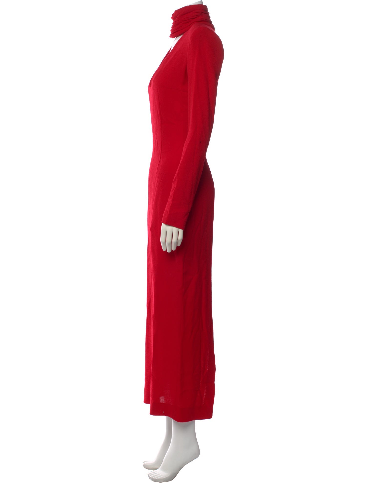 Rowen Rose Wool Long Dress