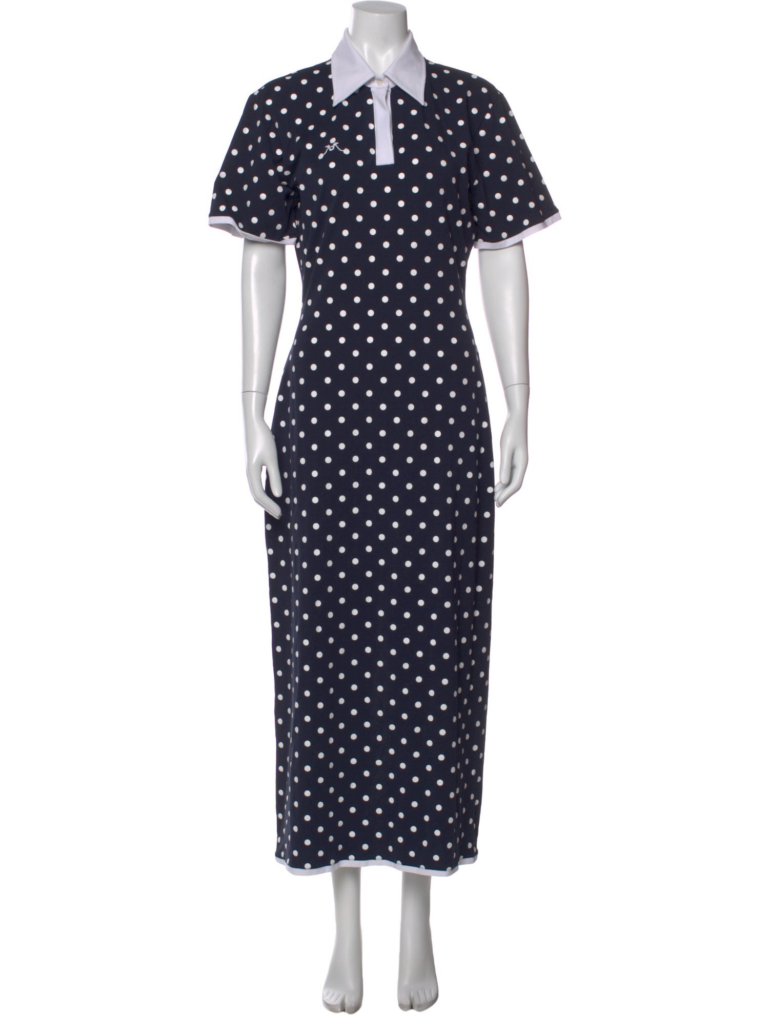 Rowen Rose Polka Dot Print Long Dress