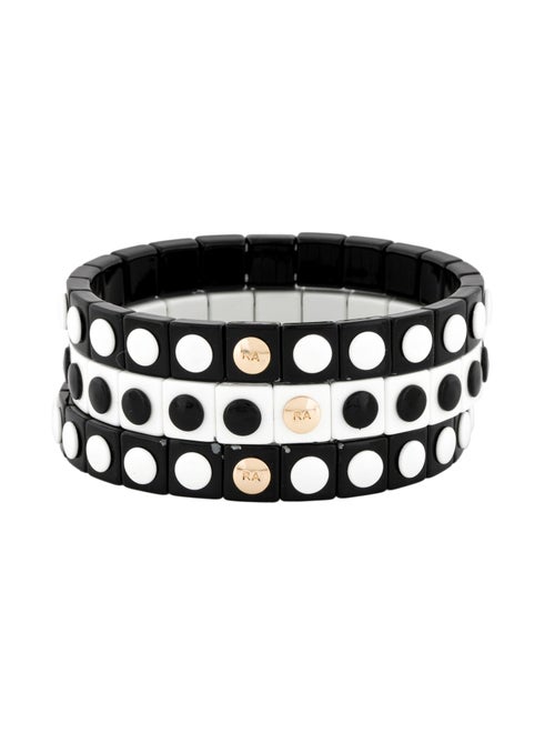 Roxanne Assoulin Enamel Dots Set of 3 Stretch Bracelet Set