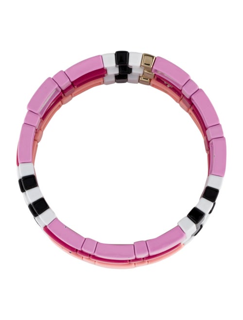 Roxanne Assoulin Enamel Set of Three Bead Stretch Bracelets