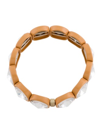 Roxanne Assoulin Crystal & Enamel Beaded "Hip Hop But Not " Stretch Bangle Bracelet