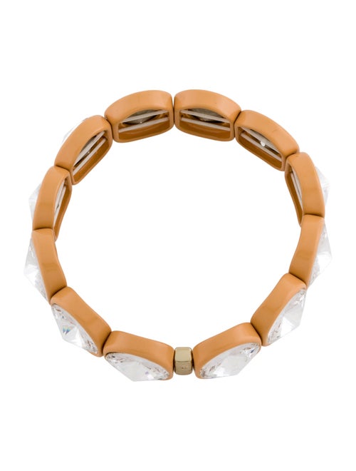 Roxanne Assoulin Crystal & Enamel Beaded "Hip Hop But Not " Stretch Bangle Bracelet