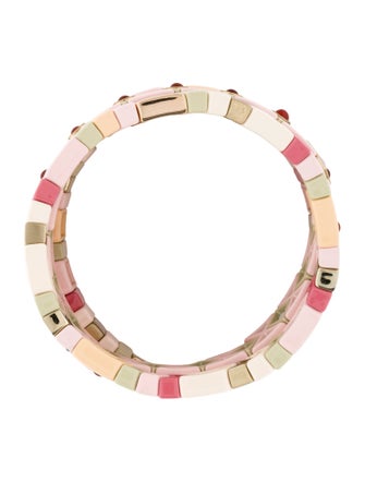 Roxanne Assoulin Enamel Set-Of-Three Stretch Bracelet